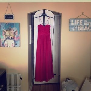 Azazie Parker Burgundy Bridesmaid Dress wpockets 4